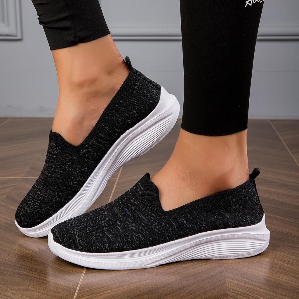 Shoes Women'S And Women'S Large Size Cloth Shoes Breathable Fly-Woven Shoes Soft-Soled Casual Mother Shoes
