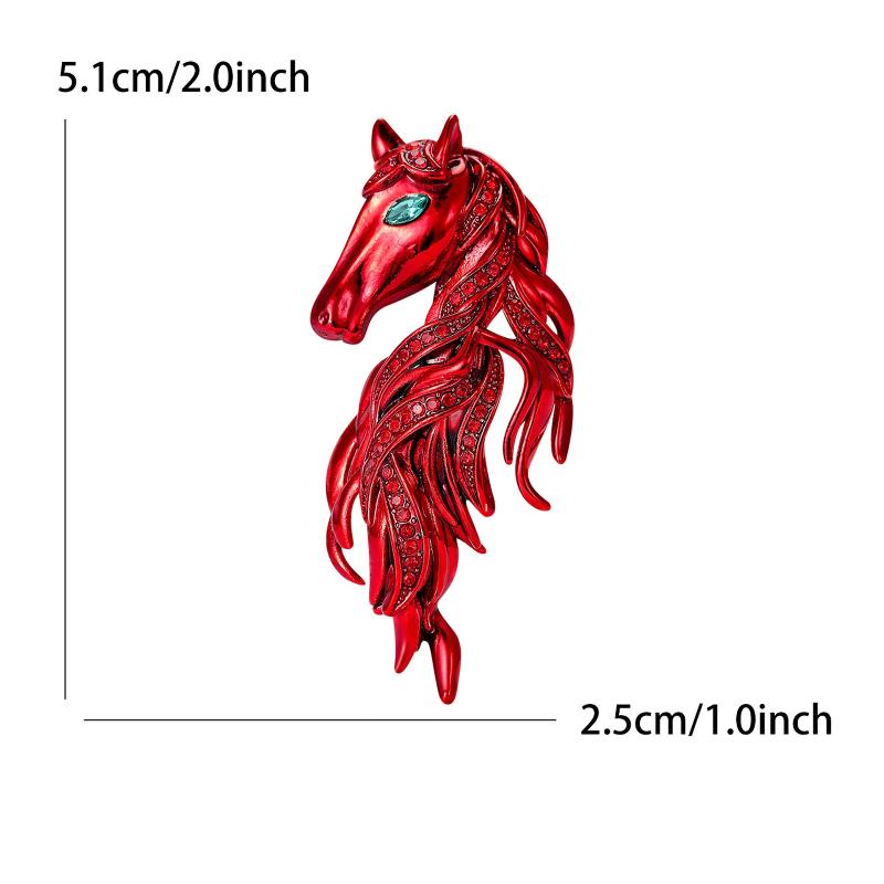 Роскошные Универсальные Броши в виде Лошадиной Головы для Женщин, Значки с Животными, Повседневные Аксессуары для Вечеринок и Встреч с Друзьями, Ювелирные Изделия в Подарок