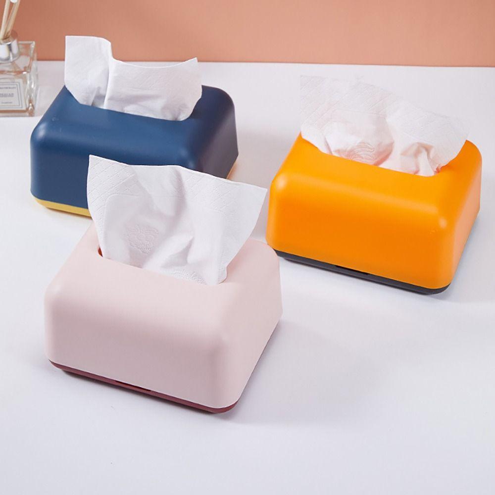 Large Storage Napkin Holder Plastic Car Tissue Box New Paper Towel Box