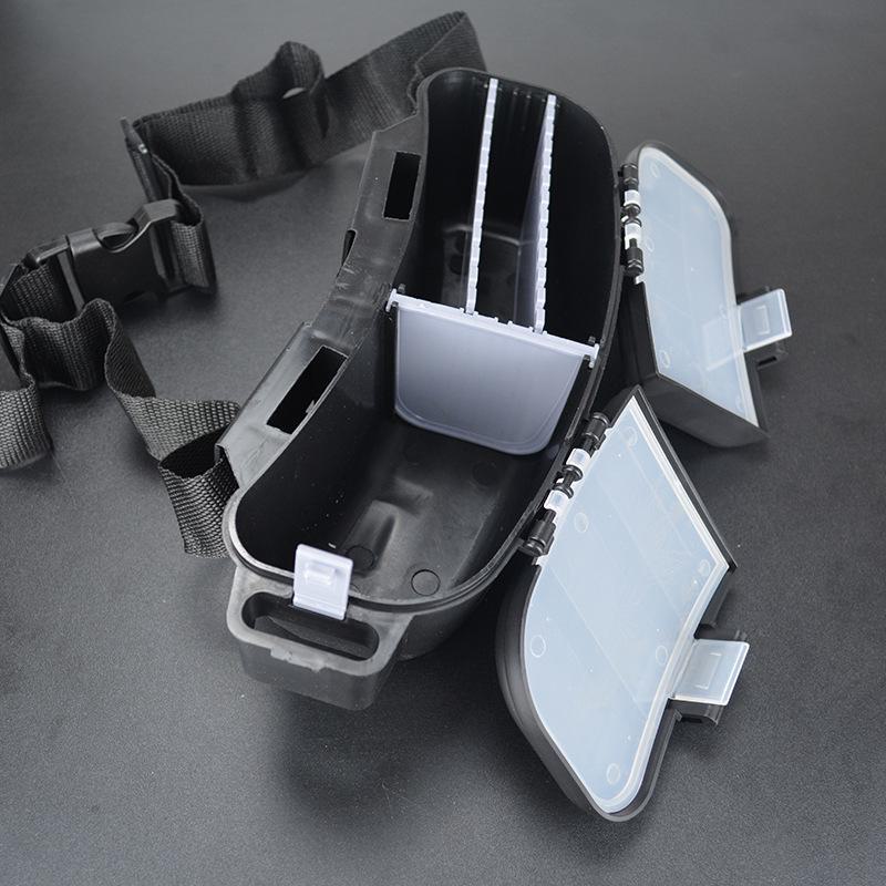 Двухслойная многофункциональная поясная коробка для хранения рыболовных принадлежностей и наживки