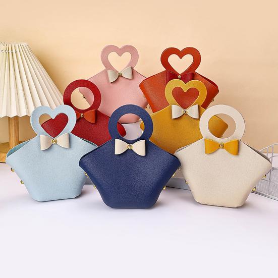 5 шт. подарочный пакет, удобная красочная мини-сумочка из искусственной кожи, сумки для конфет для вечеринок, свадебных украшений