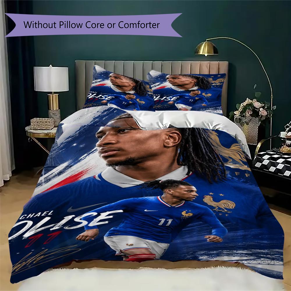 Michael Olise Pattern Bedding uilt Set uilt Cover Pillowcase Home Decoration Birthday Gift (1 * duvet cover + 2 * pillowcase without core)