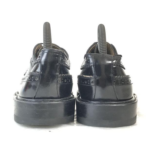 Винтажные 90-е, Сделано в Японии/MEN'S CLUB/Кожаные Оксфорды с крылом Goodyear Welt/25.5/Черный/ЧЕРНЫЙ/Деловые Туфли(ИСПОЛЬЗОВАЛ)