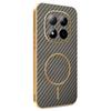 For Xiaomi Redmi Note 15 Pro 5G Phone Case Carbon Fiber Textured Electroplated TPU Back Cover