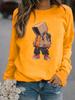 Winter Round Neck Fashion Sweatshirt with Long Sleeves, Featuring a Variety of Popular Patterns for Women
