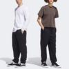 adidas Оригинальные однотонные трикотажные джоггеры с эластичным поясом и манжетами, унисекс, черные IJ6321