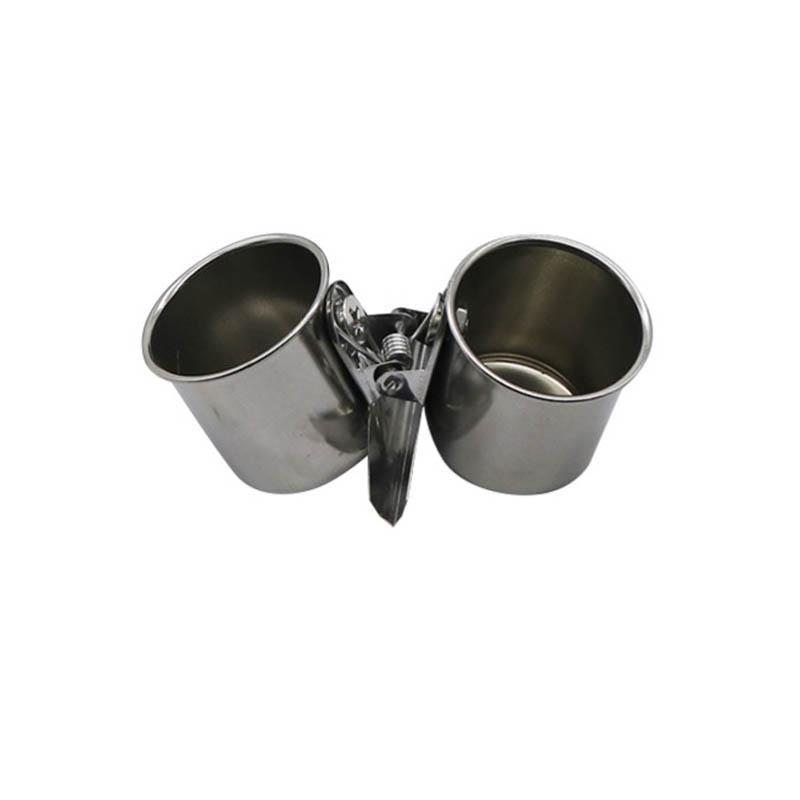 1 шт. чашки-кормушки для еды, воды, кормления птиц, двойные чашки с зажимом, нержавеющая сталь, клетка для попугая, подставка для птиц, принадлежности для птиц