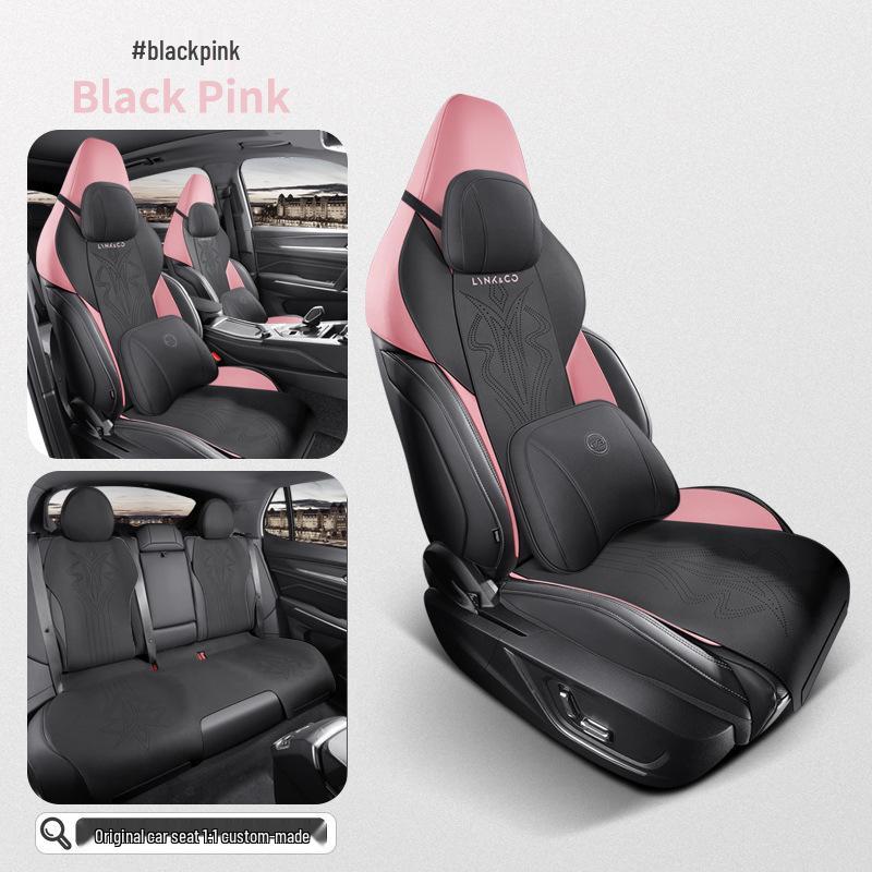 Lynk&Co 03 Suede Saddle Pad: Half-Wrapped Car Seat Cushion Cover