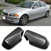 Carbon Fiber Style Door Wing Mirror Protector Add on Side Rearview Cover Fits for E46 1998 2005