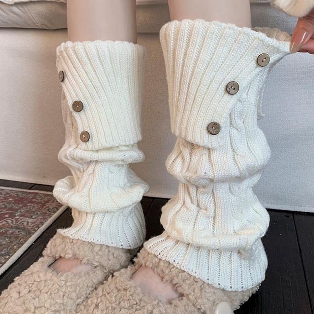 Детские гетры в стиле Харадзюку Японский стиль Длинные носки для детей Милые вязаные носки в стиле Лолита Зима