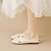 Weiwei Women's 1966-1 Summer Outdoor Fish Mouth Flat Half Slippers - Plus Size, Lazy Style.