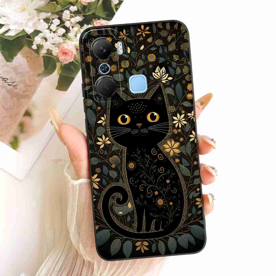 Чехол для Infinix Hot 12 Pro X668C Силиконовая задняя крышка Полная защита Для Infinix Hot 12Pro 6.6" Популярные узоры Корпус телефона