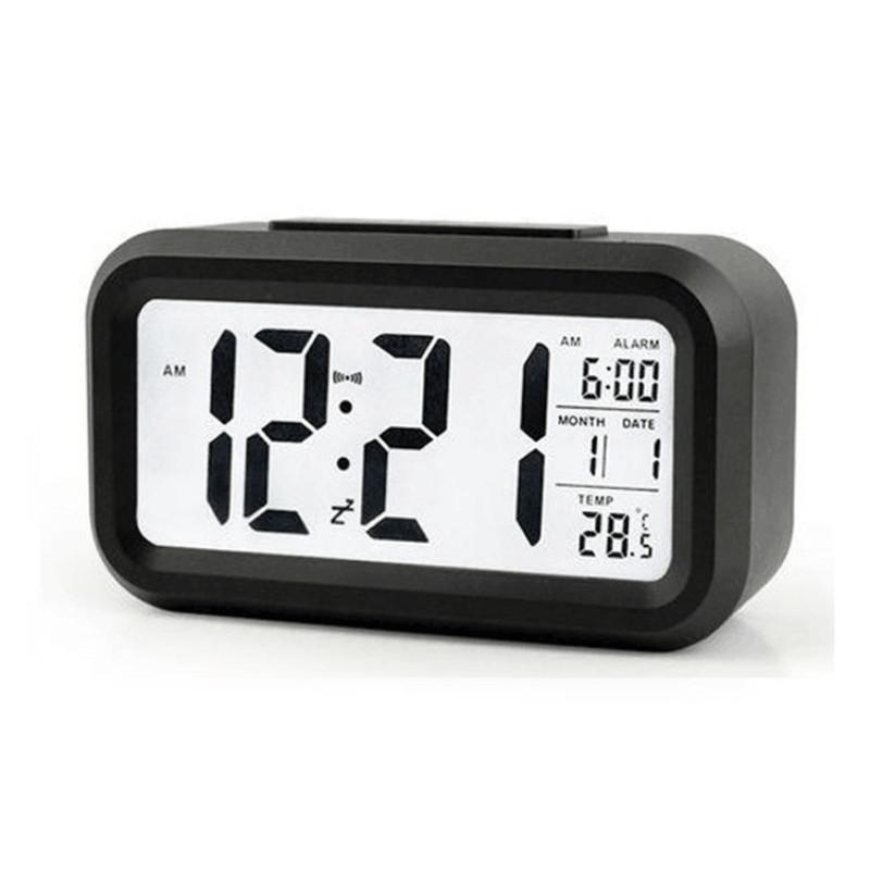 Rechargeable Digital Alarm Clock With Smart Light Sensor Room Gift Decoration