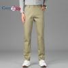 Уютные мужские деловые тонкие прямые эластичные универсальные повседневные брюки в деловом стиле