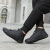 Модные мужские ботильоны 2024 года, новые зимние уличные теплые зимние ботинки, нескользящие парные ботинки, хлопковые туфли с пятью пальцами для улицы, высокие зимние ботинки