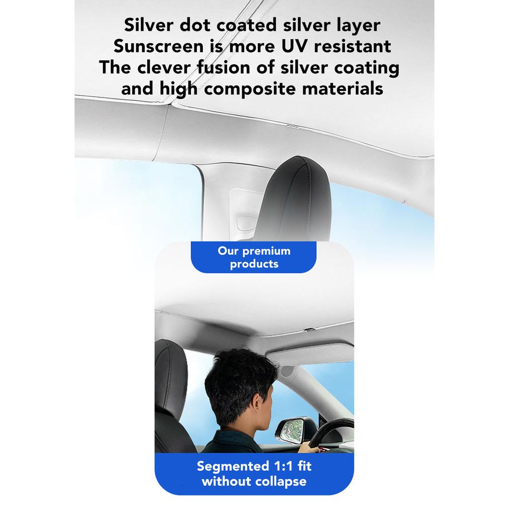 Для Tesla Model 3 Модернизированный солнцезащитный козырек для автомобиля, солнцезащитный козырек на крыше, теплоизоляция, защита от ультрафиолета, разделенные аксессуары, замена на место для хранения