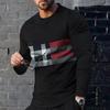 Men's Fashion Casual Top 3D Printed Long Sleeve T-shirt