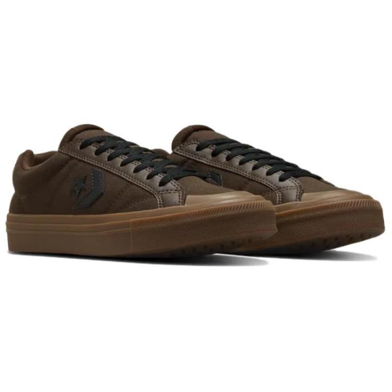 Converse Спортивные Повседневные Унисекс Низкие Кеды Комфортные Универсальные Тонкая Подошва Противоскользящие Износостойкие Темно-коричневые A13786C