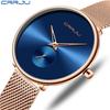 CRRJU's New 2165 Women's Stainless Steel Strap Mesh Strap Watch Simple Fashion Phantom Student