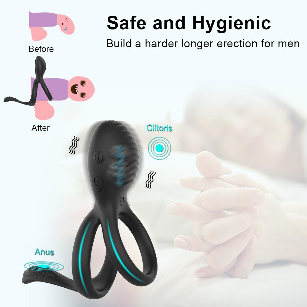 Wireless Remote Control Sex Toys Penis Vibrating Ring Vibrator For Men Couple Cock Rings Cockring Retardant Ejaculation Delay