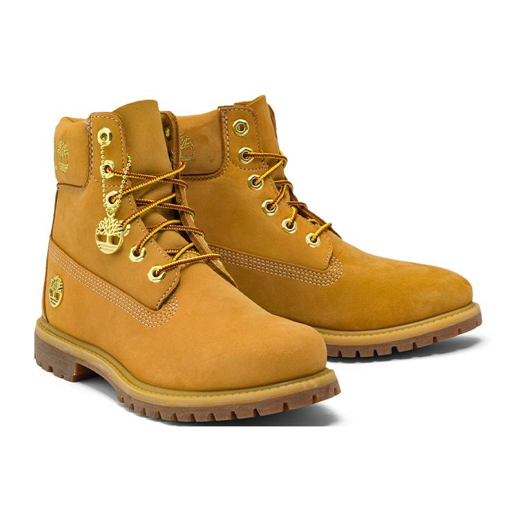 (WMNS) Timberland 6 Inch Premium Waterproof Boots 'Wheat Nubuck with Gold Logo' Women's A5TY7231