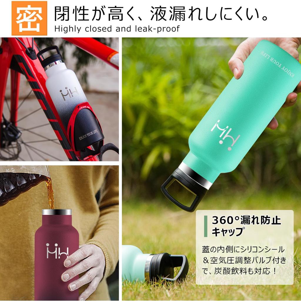 500ml Lightweight Vacuum Insulated Stainless Steel Water Bottle, Keeps Hot or Cold, Holds Carbonated Drinks, Leak-Proof, Easy To Clean, One-Handed