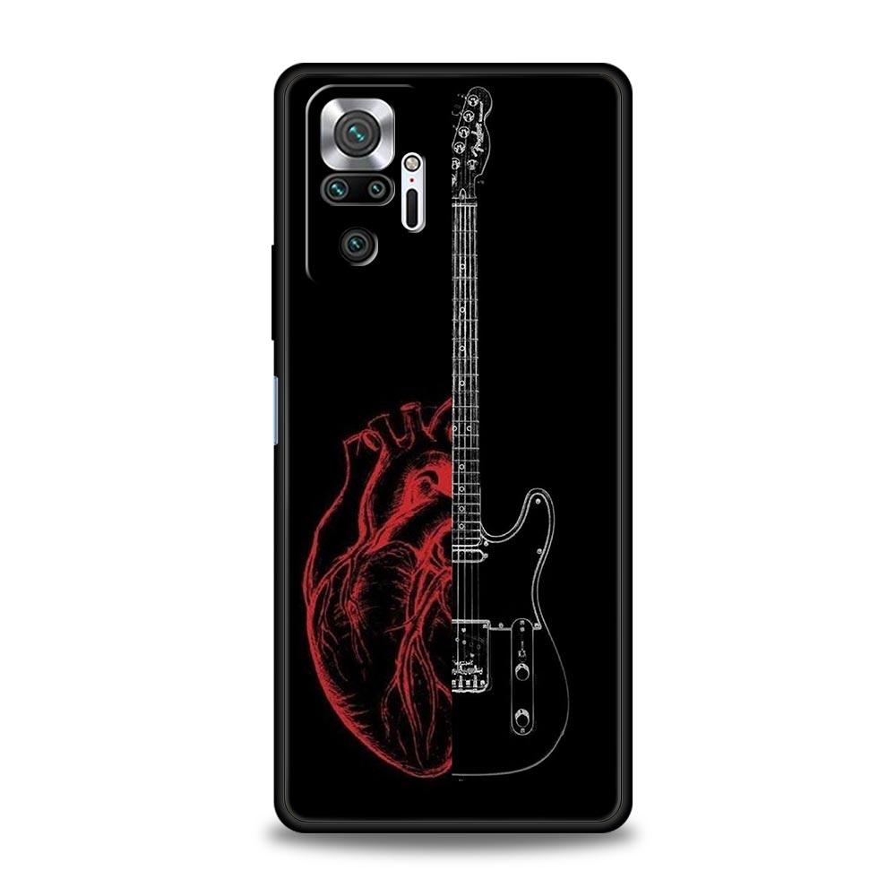 Музыкальные струны для гитары Чехол для телефона For Xiaomi Redmi Note 14 13 12 5G 9S 9 10 11 Pro Plus 9T 14C 13C 12C 10C 9C 9A