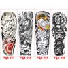 Татуировка с большим рукавом, розой, часами, глазом, водостойкая временная татуировка, наклейка, Лев, Король волков, боди-арт, полная поддельная татуировка для женщин и мужчин