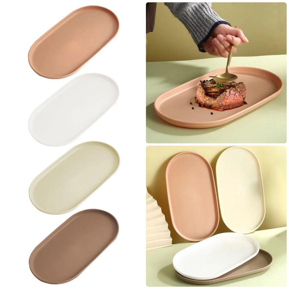 1Pcs Stackable Dessert Tray Smooth Edge Food Serving Tray New Fruit Plate for Home Kitchen