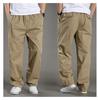 Spring Autumn Thin Men's Casual Pants Work Pants Large Size Loose Men's Long Cargo Pants Elastic Waist Lightweight