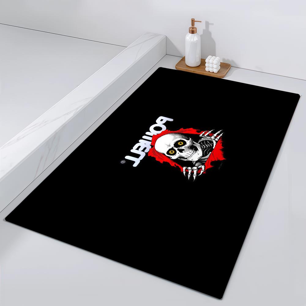 Door Skull Mat Skateboard Fashion Bedside Entrance Bath Floor Decoration P-Powell Corridor Door Mat Carpet Living Room Balcony