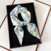 Panda Scarf Elastic Satin Print High-end Breast Wrap Scarf for Women's Spring and Summer New Small Square Scarf Scarf