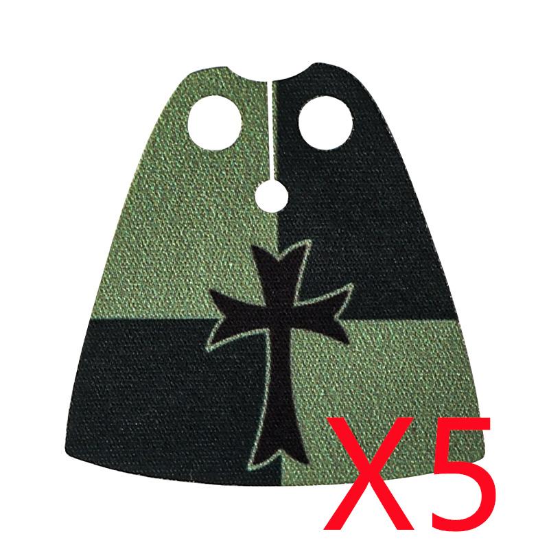 MOC Средневековые Военные Строительные Блоки Мини Кирпичики Фигурки Воинов Подарки Красочная Накидка с Принтом Доспехи Щит Аксессуары Игрушка Сделай Сам