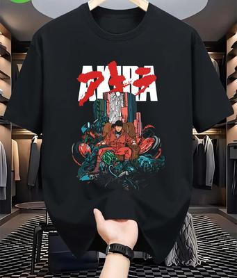 Винтажная футболка AKIRA Тэцуо Сима Графическая Y2K Ретро Женская Унисекс Хлопковая Футболка Летняя Весенняя Оверсайз Новинка Уличная Одежда Свободные Топы