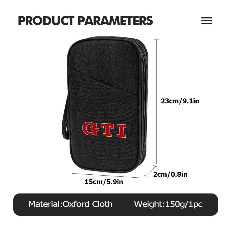 Travel Tech Organizer Bag Multi-pocket Data Cable Charger Storage Pouch For Volkswagen VW GTI Tiguan Passat B5 B6 B7 CC Jetta