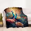 1pc Cute Elephant on Moon Blanket Soft Comfortable Lightweight Perfect for Travel Camping Picnics Sofa Office Bed Living Room Ideal Gift for Friends