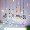 Home Decoration Crafts Crystal Wind Chime Moon Sun Catcher Diamond Prisms Pendant Dream Rainbow Chaser Hanging Drop