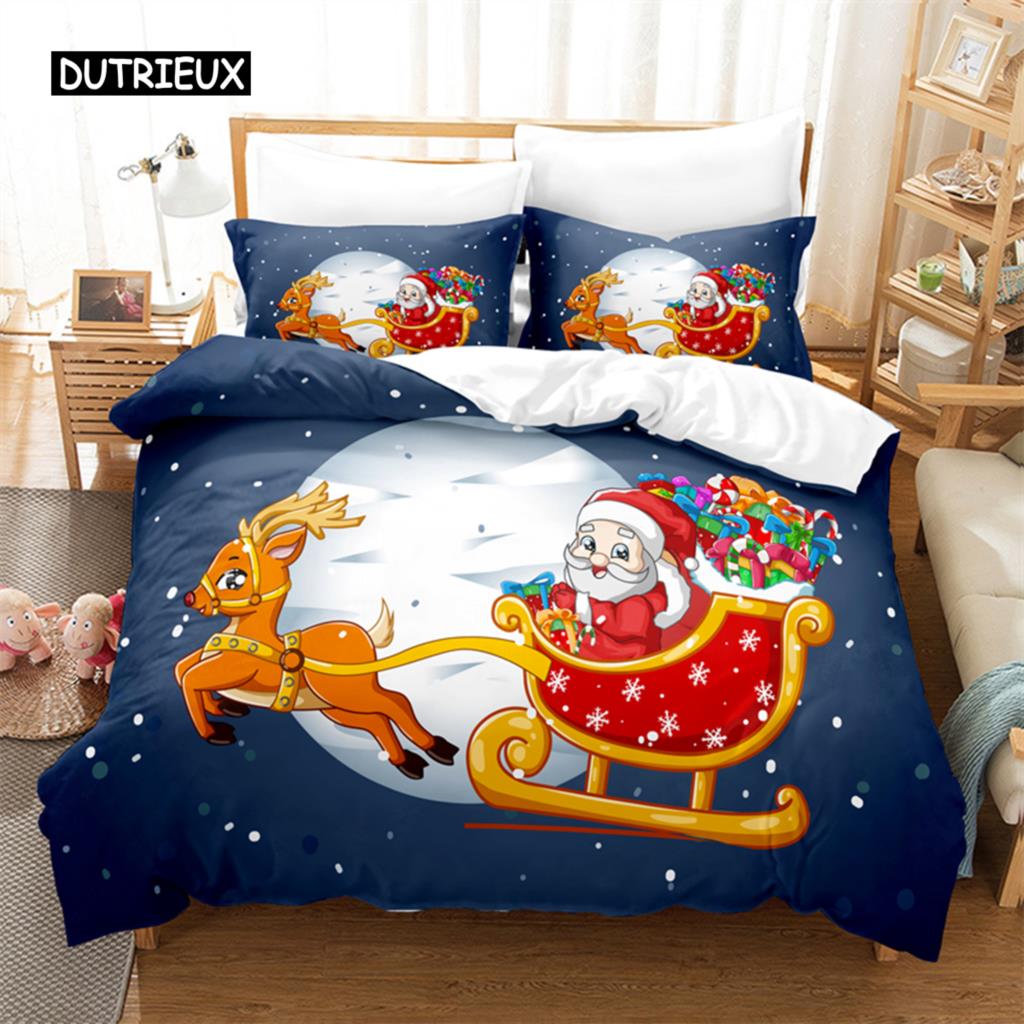 Father Christmas Bedding Set Duvet Cover Set 3d Bedding Digital Printing Bed Linen Queen Size Bedding Set Fashion Design