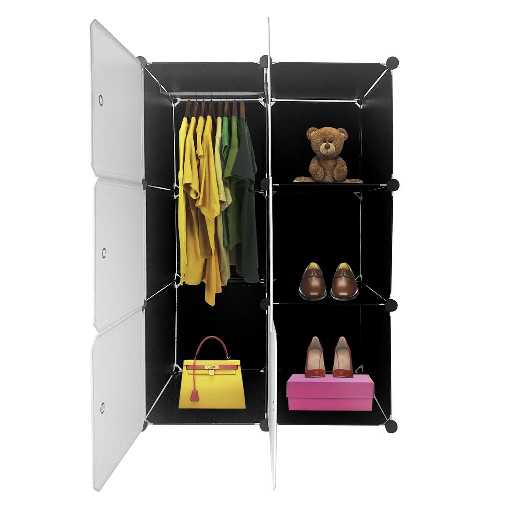 Armario Vestidor Cube Personalizable Boxed Basic Nyana Home 6 Cubos/Puertas Organización del Hogar Perchero Zapatero 110x75x47cm