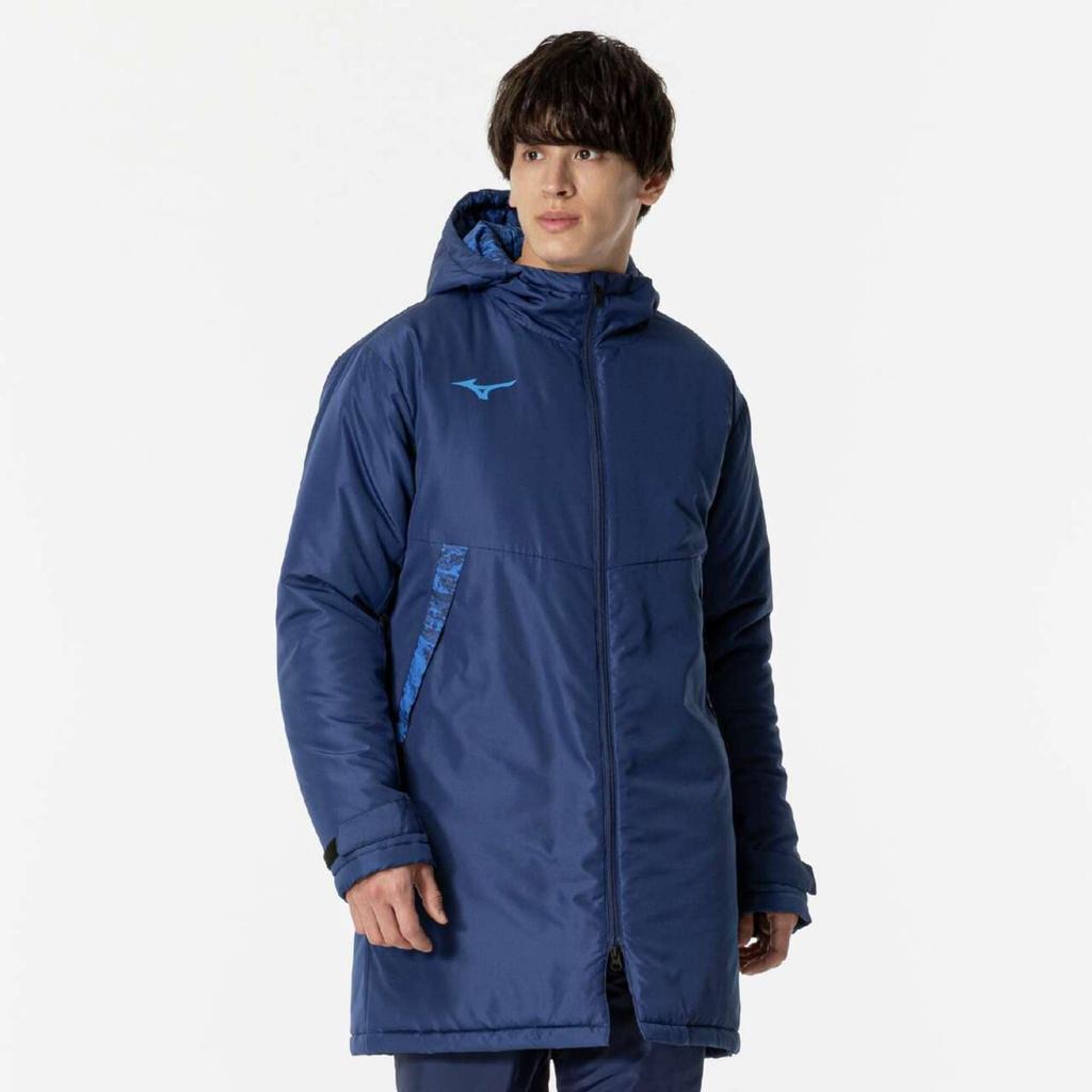 Soccer Wear Half Coat Water Repellent Cold Protection P2MEB570 Estate Blue [Mizuno]