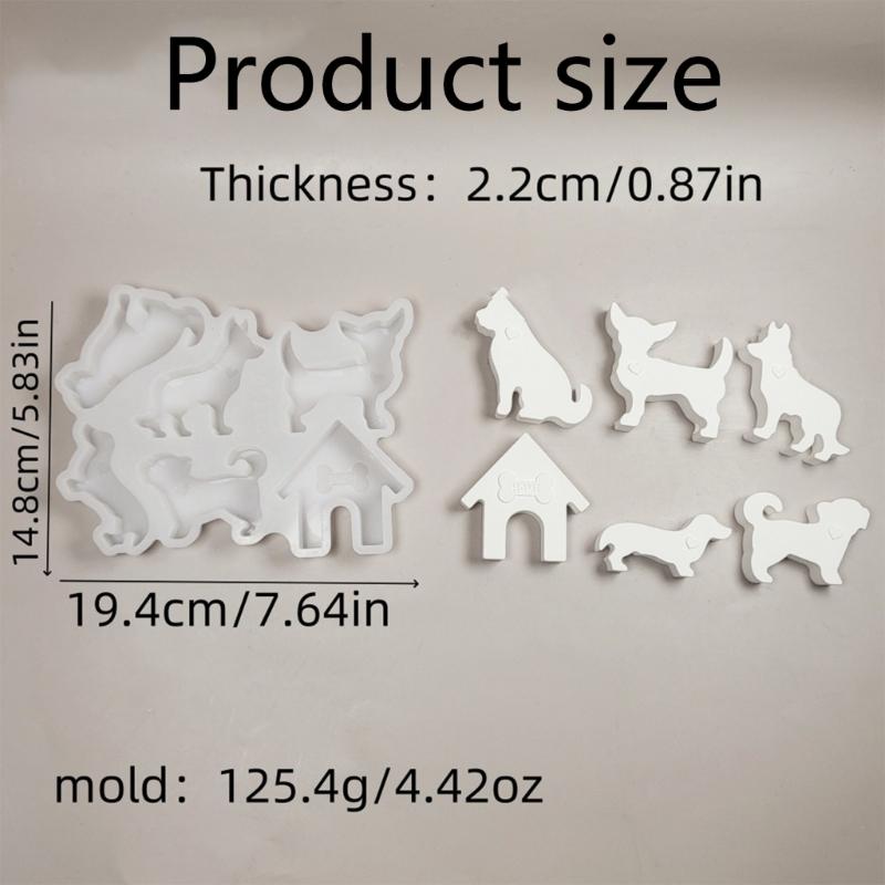 Семейное украшение в виде собаки Силиконовые формы для свечей для изготовления свечей и мыла ручной работы Цемент Гипс Силиконовые формы для искусства и ремесел