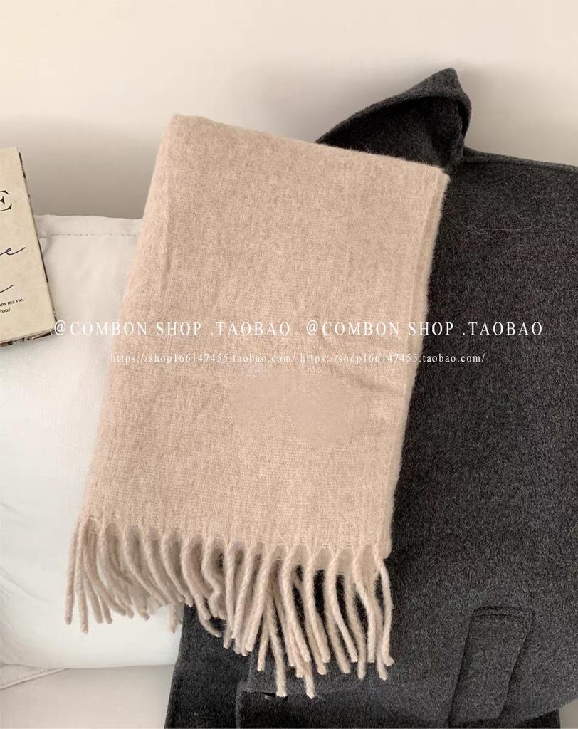 Mohair Winter Macaron Scarf Lazy Wind Solid Color Pulled Hair Warm Scarf Student Couple