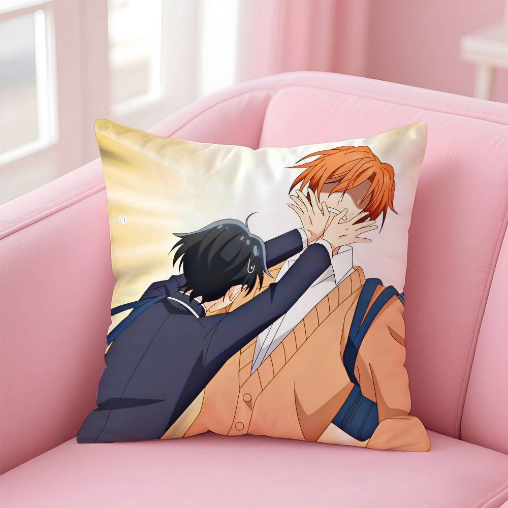 Наволочка для подушки с изображением персонажей аниме BLSS-Sasaki и M-Miyano, удобная, для дивана-кровати, шелковистая, элегантная, с невидимой молнией, декоративная наволочка на заказ.