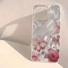 Чехол для телефона с принтом блестящих розовых персиковых цветов для iPhone 17 Pro Max 16 15 Pro 14 13 12 11 XR XS 17Air 16 Plus Ударопрочный чехол