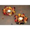 Handmade Recycled Material Rajasthani Raja Rani Puppet/Dolls Diyas Tealight/Diya/Diwali Diya/Idol Diyas Holders Gift for Diwali, Home Decor(Pack of 2)