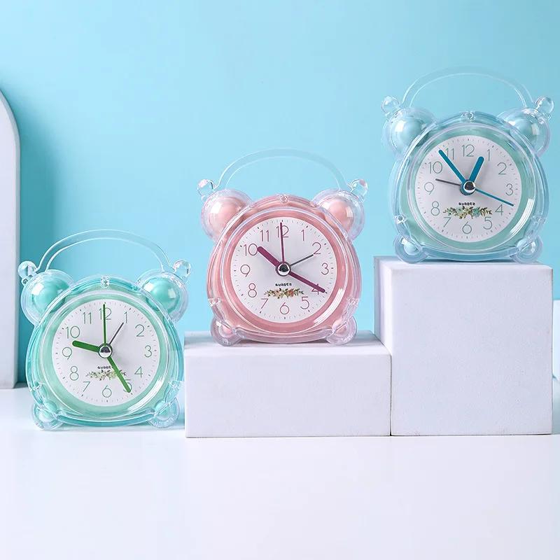 New Cute Luminous Alarm Clock - Creative Silent Snooze Wake-Up Clock for Boys and Girls