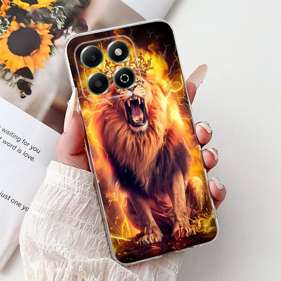 Для Huawei Honor X6 X6s 4G 5G X6a Plus Чехол для телефона Дракон Лев Тигр Крутой Модный Рисунок Задняя Крышка Мягкий Черный Силикон Coque