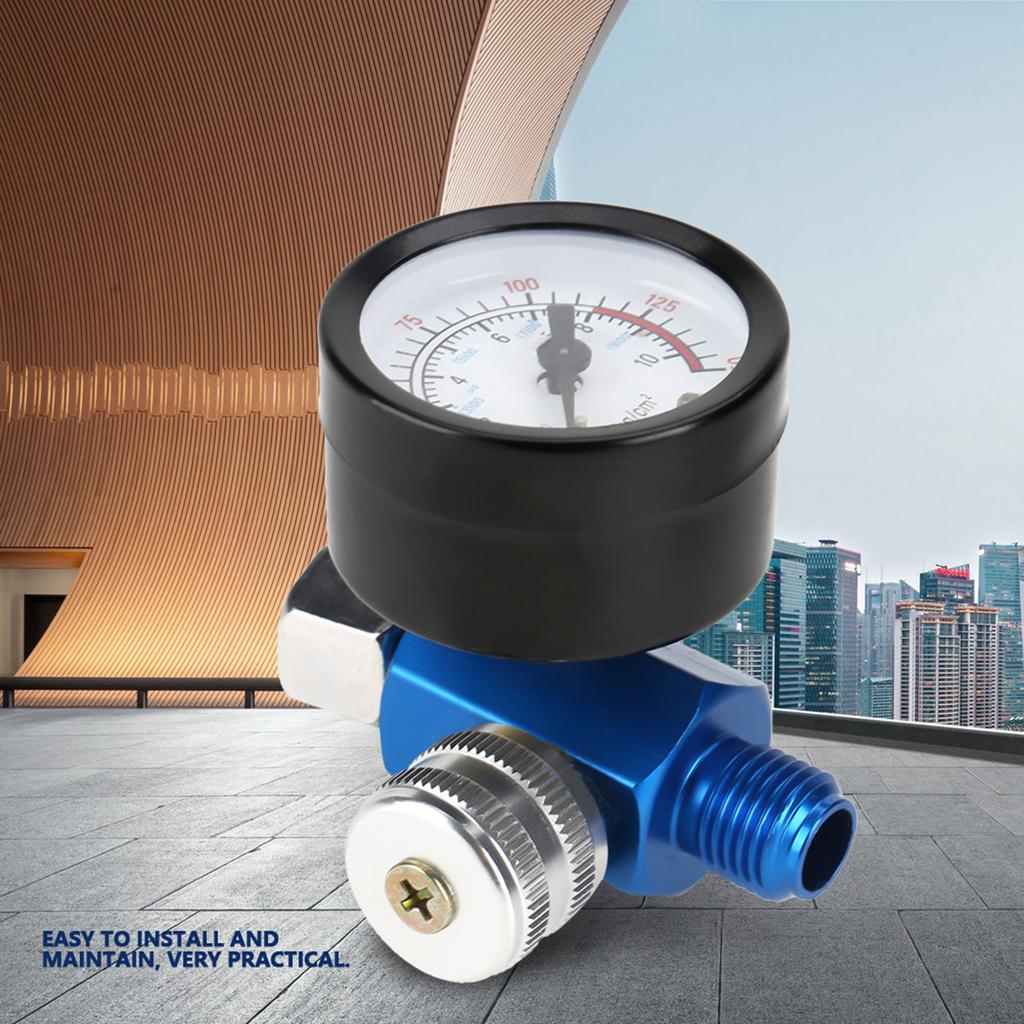 1/4”Spray Paint Gun Air Pressure Regulator Pressure Gauge Pneumatic Tool Accessories Spray Gun Pressure Gauge