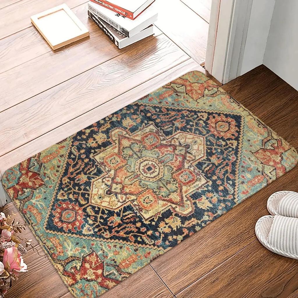 Moroccan Ethnic Style Carpet Bohemian Air Door Mat Bathroom Kitchen Foyer Anti Slip Rug Home Decoration