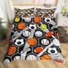 Tennis Ball Sports Game Themed Racket Ball Bedding Set Single Twin Double Queen King Cal King Size Bed Linen Set